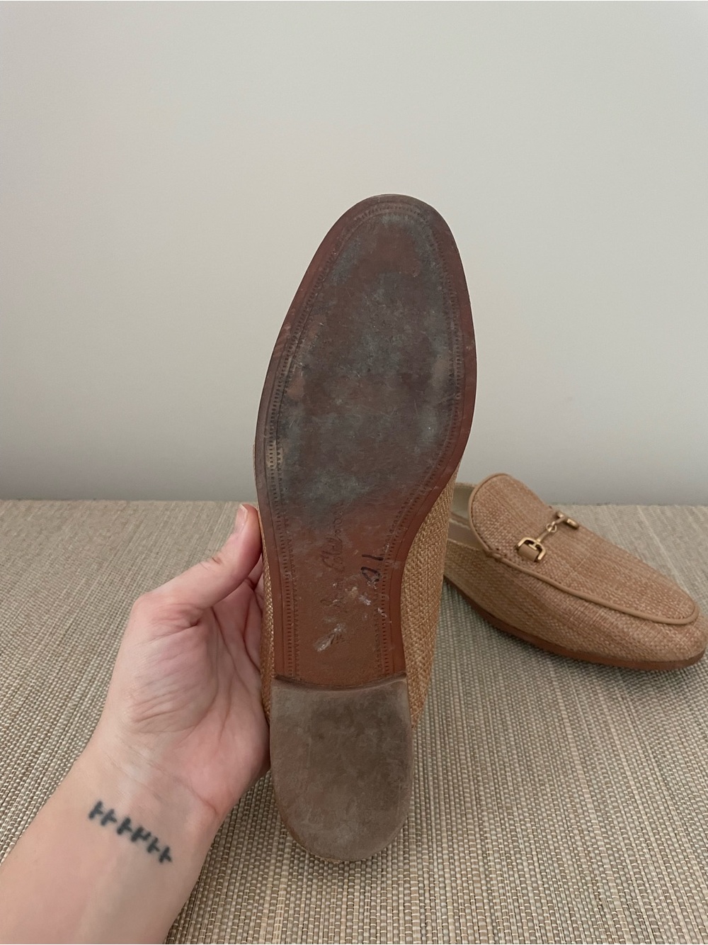 Sam Edelman Linnie Raffia Loafer Mule - Picture 3 of 4